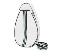 Sorandy Sac de Tennis, Sac en Toile à épreuves à Gratter avec Bandoulière Réglable, à écharpe Croisée pour équipement Sportif de Badminton de Tennis (White)