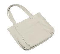 Sorandy Sac Fourre-Tout sur Toile avec Porte-Matrice de Yoga, Sac de Tapis de Yoga Pliable Léger de Grande capacité avec Poche Intérieure à Fermeture éclair pour la Gym, Les Sports de (Beige)