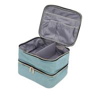 Sorandy Sac Organisateur de Vernis à Ongles, étui de Rangement Double Couche de 30 Bouteilles avec Séparateurs Amovibles pour Outils de Lampe à Ongles, Huiles Essentielles de Maquillage