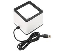 Sorandy Scanner de Codes à Barres de Paiement Mobile de Bureau Mains Libres Portable, Numérisation Ultra Rapide pour Une Utilisation au Bureau et au Détail, Matériau ABS Couleur Blanche