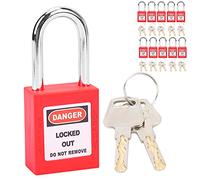 Sorandy Serrure de Consignation, Cadenas de Consignation, Cadenas d'étiquetage, Serrure LOTO d'isolation pour les Chantiers de Construction (rouge)