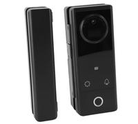 Sorandy Serrure d'entrée de Porte en Verre Intelligente, Serrure de Sonnette Vidéo avec Caméra HD 5000 Mah 2K, par Mot de Passe par Empreinte Digitale avec Reconnaissance Faciale 3D, Idéale pour