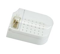 Sorandy Sorandy Boîte de Présentation de Forets à Ongles, Support Portable Transparent en Plastique à 30 Trous, Boîte de Rangement pour Tête de Meulage des Ongles avec Brosse de Nettoyage