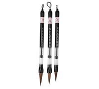 Sorandy Stylo à Brosse Chinois, Ensemble de Stylos à Brosse à Eau et Marron en 6 Pièces, de Calligraphie Rechargeables pour Pratiquer sur le Tissu d'écriture d'Eau, le Dessin, la Peinture