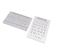 Sorandy Tableau de l'alphabet en Braille, Outil de Lettres en Relief Gravées au Laser, Tableau d'apprentissage en Aluminium brossé avec un Design Durable, Idéal pour les Débutants Aveugles et les