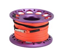 Sorandy Tabolet de Plongée en Aluminium de 30m, Bobine à Doigts à Plusieurs Usage, avec Crochets Double extrémité pour Les Opérations Maritimes de Plongée en Plein Air (Violet)