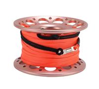 Sorandy Tabolet de Plongée en Aluminium de 30m, Bobine à Doigts à Plusieurs Usage, avec Crochets Double extrémité pour Les Opérations Maritimes de Plongée en Plein Air (Rosé)