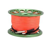 Sorandy Tabolet de Plongée en Aluminium de 30m, Bobine à Doigts à Plusieurs Usage, avec Crochets Double extrémité pour Les Opérations Maritimes de Plongée en Plein Air (Green)