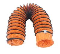 Sorandy Tuyau de Conduit, Tuyau de Conduit Flexible en PVC Ignifuge de 8 Pouces avec Support en Acier à Crochet en Forme de S et Ressort en Fil de Carbone pour la Ventilation du (10M)