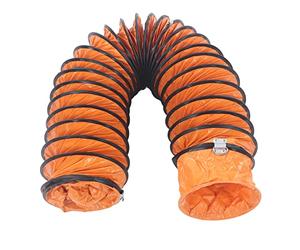 Sorandy Tuyau de Conduit, Tuyau de Conduit Flexible en PVC Ignifuge de 8 Pouces avec Support en Acier à Crochet en Forme de S et Ressort en Fil de Carbone pour la Ventilation du (10M)