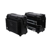 Sorandy Valise Latérale de Moto, Boîte de Rangement Réfléchissante en Alliage d'aluminium de Grande capacité de 28 L, Coque Rigide Résistante à l'eau et aux Chocs avec Doublure en PU Amovible et