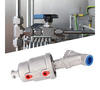 Sorandy Vanne à Siège incliné, Vanne à Vapeur Pneumatique en Acier Inoxydable à Commande Pneumatique avec Indicateur de Position Visuel pour les Applications de des Aliments et de Boissons (1/2"DN15)