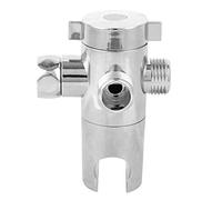 Sorandy Vanne de Dérivation de Douche à 3 Voies, Filetage G1 2 IPS chromé avec Support de Pomme de Douche, pour Salle de Bain, Tuyau d'arrosage, Filtre à Eau (Interface 2)