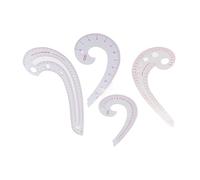 Sorandy Virgule Courbe Règle Ensemble de 4 Outils de Couture Multifonctionnels Légers pour la Couture et la Conception de Patrons En Plastique de Haute Qualité