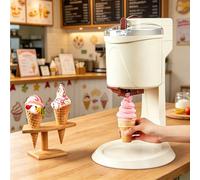 Sorbetière 1 L, Mini-machine Automatique À Glace À L'italienne, Mélange À Double Pale Simulant Le Brassage Manuel, Fenêtre De Visualisation Transparente
