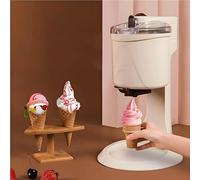 Sorbetière automatique, machine à crème glacée molle, machine à crème glacée semi-automatique, grande capacité de 1 L pour yaourts et sorbets,Beige