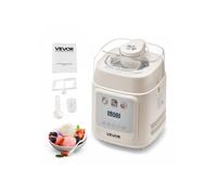 Sorbetière Automatique Verticale de 1 L, Turbine à Glace Sorbets Yaourt Glacé avec Compresseur Intégré