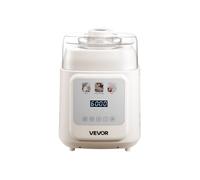VEVOR Sorbetière Automatique Verticale sans Pré-Congélation 4 Modes Capacité 1L Beige