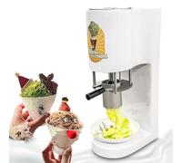 Sorbetière Commerciale en Acier Inoxydable 80W avec 4 Moules à Pâtes, Dessertier Polyvalent 4-en-1, Machine à Presser des Nouglaces, Sorbetière à Gelato, Capacité 420 ML, 20x30x57 cm 110V