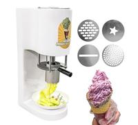 Sorbetière Commerciale | Machine à Glace Soft Serve Gelato 7,4-7,9 Gal/h Avec 4 Moules | Presse à Glace Spaghetti | Pour Restaurants Et Boutiques De Glace