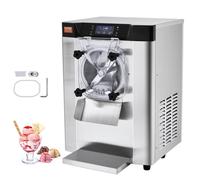 Sorbetière Commerciale Rendement-VEVOR-12 L-h, Turbine à Glace 1295 W Saveur Unique-refroidissement Automatique, pour Snack-bars