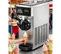 Sorbetière Électrique À L'italienne, Machine À Glace Professionnelle 450 W, Mono-Parfum, 3 Moules, Capacité 4-5 Kg/H, 2,5 L, Rinçage Automatique, Écran Tactile