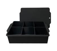 Sorbetière en silicone - Cube de refroidissement avec six cavités - Plateau à whisky à jus - Moule à glace durable - Système Quick Frosty Grid - Processus de rupture fluide - Couvercle