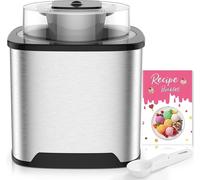 Sorbetière Machine à Glace en Acier Inoxydable Crème Glacée et Yaourt 2L