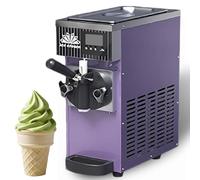Sorbetière professionnelle de table,cuve de 2,5 L et cylindre de 1 L,construction en acier inoxydable avec affichage LED et nettoyage automatique,capacité de 80 à 100 portions par heure Purple