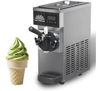 Sorbetière professionnelle de table,cuve de 2,5 L et cylindre de 1 L,construction en acier inoxydable avec affichage LED et nettoyage automatique,capacité de 80 à 100 portions par heure Stainlesssteel