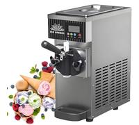 Sorbetière professionnelle, machine à glace mono-parfum, machine à glace à l'italienne, débit de 4 à 5 kg/h, trémie réfrigérée de 2,5 L, cuve de congélation de 1 L, fonction autonettoyante Grey