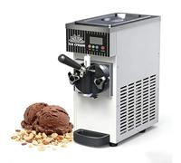 Sorbetière Professionnelle Mono-Parfum, Machine à Glace Molle Table, Réservoir de 2,5L et Cylindre de 1L, Nettoyage Automatique, Réglages de Dureté Ajustables Production de 4-5 L/Heure(Cream)