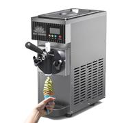 Sorbetière professionnelle mono-parfum, sorbetière italienne de comptoir avec écran LCD, nettoyage automatique, réservoir de 2,5 L, débit de 4 à 8 kg/h, pour restaurants(Gray)