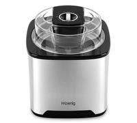 H.Koenig Sorbetière SRB80, Capacité 2L, 12 W, Inox, 30 à 40 min de Préparation, Rapide, 30 tour/min, Arrêt automatique, Couvercle transparent, Bol amovible