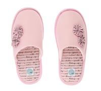 SORBETTO Chaussons confortables pour femme, pantoufles pratiques pour l'intérieur au design tendance, Motif fleurs - Rose, 40/41 EU