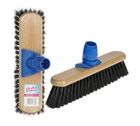 Sorbo Balai de Chambre Bois/Mélange de Poils - Poils de Brosse Doux en Poil Mixte pour Sols Lisses, Balai d'Intérieur avec Tête de Bois Solide, 28 cm