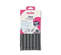 Sorbo Balai Serpillière avec Bandes Scrub - Microfibre pour Saletés Tenaces - Réutilisable, Lavable - sans Produits Chimiques - Compatible Multi-Click