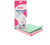 Sorbo Bathroom Wonder - Chiffon Microfibre Anti-Calcaire - 2 Pièces - Élimine Le Calcaire et Le Savon - sans Rayures - pour Robinetterie & Sanitaires