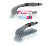 Sorbo Brosse de Nettoyage - Brosse à Récurer avec Poils Durs, Poignée Softgrip Antidérapante, Adaptée pour Intérieur et Extérieur
