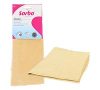 Sorbo Chamois Naturel - Grand Chamois de Cuir de Mouton pour Vitres et Verre, Souple et Doux, Très Absorbant, sans Rayures, XL