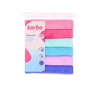Sorbo Lot de 6 Chiffons en Microfibre pour Le Nettoyage et la poussière, ne laissent Pas de Traces, très absorbants, lavables, pour Nettoyage de Voiture, Maison, Cuisine, fenêtres (Taille XL)