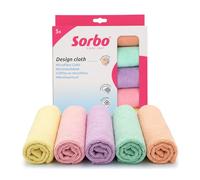 Sorbo Chiffons Microfibres Unicorn - Lot de 5 - 40 x 40 cm - Nettoyage sans Traces & sans Produits - Utilisation Sèche ou Humide - pour Sols, Cuisine, Poussière