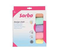 Sorbo Chiffons Microfibres Unicorn - Lot de 5 - 40 x 40 cm - Nettoyage sans Traces & sans Produits - Utilisation Sèche ou Humide - pour Sols, Cuisine, Poussière