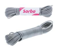Sorbo Corde à Linge en Acier de 20 m de Long, Noyau Robuste avec revêtement Flexible et antidérapant pour Une Utilisation Facile, Convient aux systèmes rotatifs ou Traditionnels