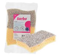 Sorbo Éponge à Récurer sans Rayures - Éponge de Nettoyage pour Four, Micro-Ondes et Plaques Vitrocéramiques, Surface Douce, Absorbante et sans Traces, Lot de 2