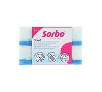 Sorbo Éponges à récurer recyclées, fabriquées à partir de Mousse PU 100% recyclée et de Bouteilles Pet 100% recyclées, Anti-Rayures, Nettoyage Durable, Essentiel au Quotidien