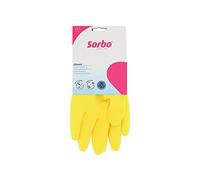 Sorbo Gants de ménage, Gants de Vaisselle en Latex, Doublure Douce, Manchette Extra Longue, qualité Durable, Jaune