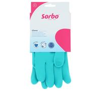 Sorbo Gants Ménagers Sans Latex - Gants de Nettoyage en Nitrile avec Manchette Longue, Bonne Adhérence et Ajustement Confortable, Réutilisables, Taille S