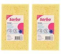 Sorbo Grande éponge Durable et Super absorbante, résultat sans Traces, 16,5 x 10 cm, Jaune (Lot de 2)