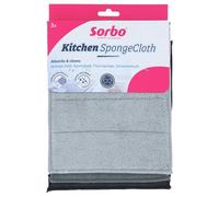 Sorbo Kitchen Sponge Cloth Lot De 3 - Chiffon Éponge Cuisine - Absorbant - Doux pour Surfaces - Réutilisable